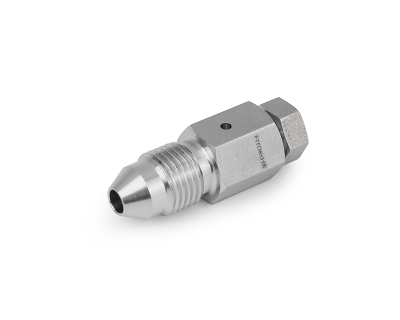 316 SS, FITOK AMH Series Adapter Fitting, Female to Male, 3/4" Female 20M Series Medium Pressure × 3/8" Male 20M Series Medium Pressure, Coned and Threaded Connection