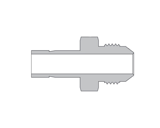 [SS-AM-FT6-AN6] Male Adapter, 316SS, 3/8in. OD Tube Stub End  x 3/8in. Male JIC (AN16)37º Flare